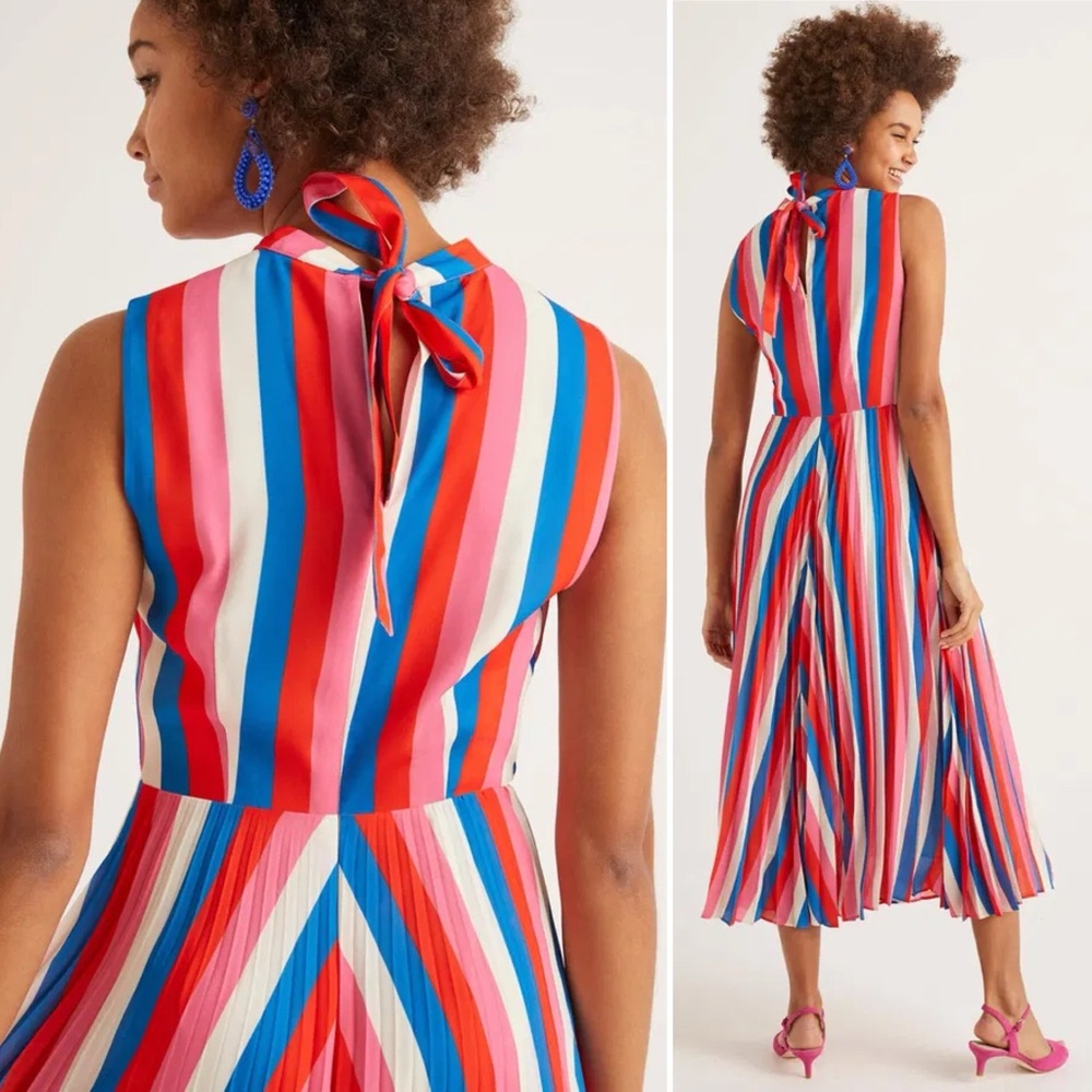 Boden Jocelyn Pleated Midi Dress - Picture 4 of 13